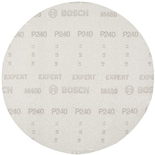 Bosch Professional Set of 50 Sanding Sheets M480 Best for Wood and Paint (Wood and Paint, Ø 125 mm, grit P180, Accessories for Random Orbit Sander)