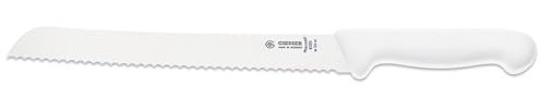 Johannes Giesser Messerfabrik Brotmesser mit Wellenschliff Messer, Grau, 24 cm