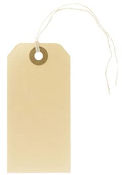 1.000 Manila-Hängeetiketten 100x50mm mit Naturfaden beige-braun | Hängeetiketten, 100x50mm, Naturfaden eingefädelt, beige-braun, eingefaedeltem Naturfaden