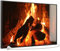 STEINFELD Heizsysteme® Glas Bild Infrarotheizung mit Thermostat | Kamin Feuer | viele Motive 350-1200 Watt Rahmen schwarz (600 Watt, 032 Kamin)