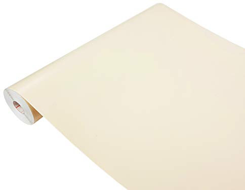 DecoMeister Vinilo Adhesivo Para Muebles Pared Cocina Papel Autoadhesivo Decorativo Para Armario Mesa Lámina Para Bricolaje Decoración del Hogar Película En Rollo 45 x 200 cm Beige Mate