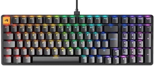 Glorious Gaming GMMK 2 Full Size (96%) – Mechanisches Gaming-Keyboard, Aluminiumrahmen, anpassbar, Doubleshot-Kappen, Fox Schalter, tastenweise RGB, Deutsch QWERTZ Layout - Schwarz
