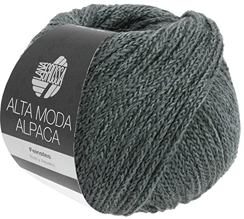 LANA GROSSA Alta Moda Alpaca | Kettengarn aus Alpaka (Baby) | Handstrickgarn aus 90% Alpaka (Baby), 5% Schurwolle (Merino) & 5% Polyamid | 50g Wolle zum Stricken & Häkeln | 140m Garn 82