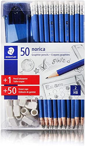 Staedtler Bleistifte Norica Graphite HB2 Graphic 101 Stück 50 Bleistifte + 1 Anspitzer + 50 Radiergummis HB