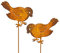 Blümelhuber Gartenstecker Rost Vögel im 2er Set - Edelrost Gartendeko Stecker Vogel Figur - Tiere als rostige Metall Dekoration für draußen - 30 cm groß