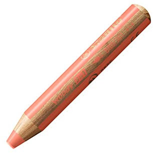 Buntstift, Wasserfarbe und Wachsmalkreide - STABILO woody 3 in 1 - Einzelstift - pastellrot