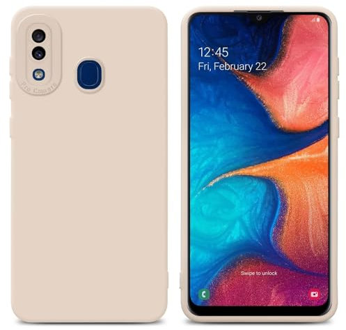 Cadorabo Hülle kompatibel mit Samsung Galaxy A20 A30 M10s Schutzhülle TPU Silikon Case Liquid Design mit Kameraschutz Slim Kratzfest Gummi mit Rundumschutz Case Hülle für Galaxy A20 A30 M10s in Rosa