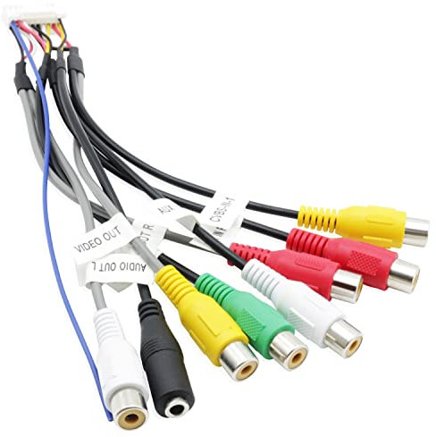 Fiegromech Adaptateur de faisceau de câblage pour autoradio Android RCA 20 broches