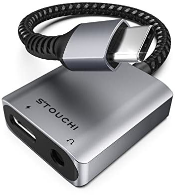 Stouchi Adaptateur d'Écouteur Jack 3.5mm PD USB C, 2-en-1 USB Type C vers Adaptateur Audio Aux pour Casque, DAC Haute Résolution, Prise en Charge i-Phone 15 Pro/Max,Samsung S24 S23,Pad Pro/Mini,Pixel