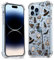 Vesidurt Black Halloween Clear Case for iPhone 14 Pro Max,Pumpkin Skull Bat Collage,Trendy Transparent Soft TPU Bumper Case for iPhone 14 Pro Max