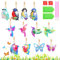 12 Pcs 5D Diamant Painting Anhänger,Diy 5d Diamond Painting Schlüsselanhänger Schmetterling Vogel,Diamant Malerei Schlüsselanhänger für Kunsthandwerk Dekoration Tasche Geldbörse Handtasche Geschenk