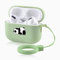 Schutzhülle mit Panda-Muster für Airpods Pro 2. Generation, grünes Tier-Cartoon, kabellose Kopfhörer-Hülle, weiche TPU-Schutzhülle mit Schlüsselanhänger (Grün und einzelner Panda)