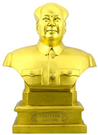 INPETS Reines Kupfer Mao Bronze Statue Büste Mao Zedong Statue Büro Geschenke Haus Handwerk Ornamente Traditioneller Stil Antiquitäten Schöne Kunst Geschenke/2176