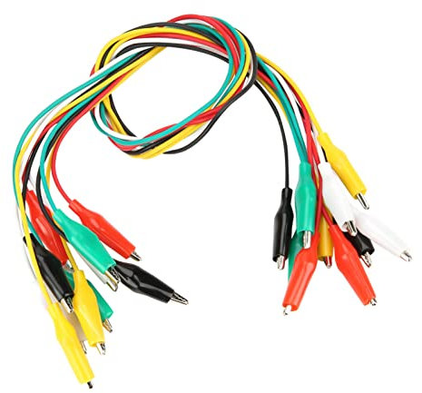 Crocodile Clips Electrical, 10pcs Small Circuit Wires with Crocodile Clip Double-ended Cable Multimeter Test Set Colored Jumper Wire Crocodile Clip, for Circuit Connection