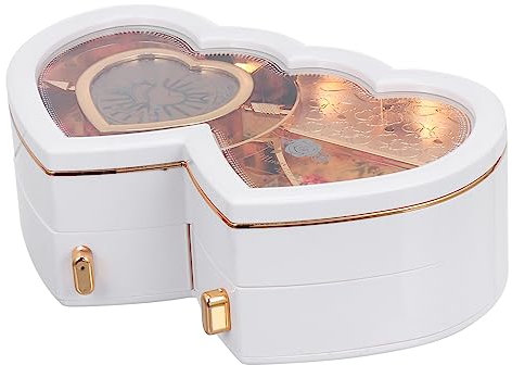 Garneck Herzförmige Spieluhr Mit Tanzender Ballerinafigur Melodiebox Drehbare Spieluhr Für Mädchen Und Junge Mädchen Dekoration Für Schlafzimmer Und Wohnzimmer Geschenkidee