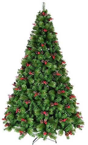 NAMUlA Weihnachtsbaum-Kiefernzapfen, Kiefernnadelbaum, Weihnachtsdekoration, Ornamente, 1,2 m/1,5 m, künstlicher Baum (Größe: 1,5 Weihnachtsbaum (1,2 m)) Fashionable