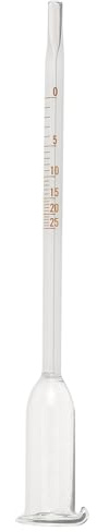 Yardwe Alcohol Meter Wine Hydrometer 0-25 Portable Glass Vinometer for Accurate Alcohol Content Measurement in Wine Brewing and Distilling