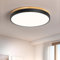 Vikaey LED Deckenlampe, Lampe Holz Schwarz, Led Deckenleuchte 30cm für Wohnzimmer Schlafzimmer Küche Flur 4000K 24W
