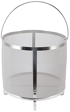 QANYEGN Stainless Steel Wine Hop Filter, Grain Basket Strainer, 250 Micron Mesh Filter Strainer for Homebrew Wine, Homemade Coffee