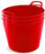 Neat. Plastics 42L Flexi Tubs 3 Packs - Versatile Large Garden Tubs with Handles, Handy Builders Buckets Heavy Duty, Ideal Bath Bucket & Flexi Bucket, Durable Flexible Buckets for Home & Garden (Red)