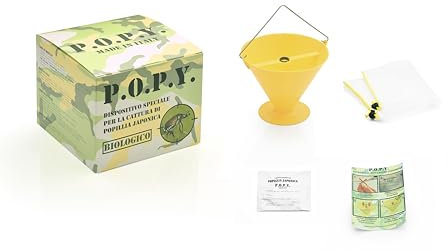 P.O.P.Y. | Kit Trappola Popillia Japonica, con Feromone e Sacchetti Raccolta, Soluzione Completa per il Controllo degli Insetti