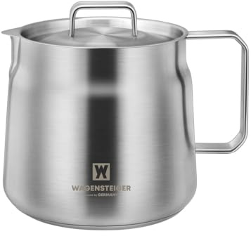 WAGENSTEIGER Stainless Steel Classic Tea Kettle 1.6 Quarts/1.5 Liters, Multi-Purpose Cooking Pot, Mini Milk Pan, Butter Warmer, On-The-go Saucepan, Ramen Pot, Stovetop Metal Tea/Coffee Pot (605)