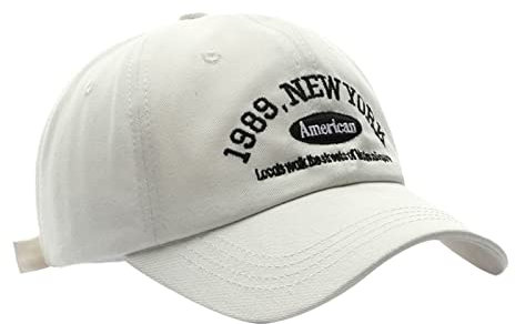 Baseball Cap Mesh Herren-Baseballmütze mit Sonnenschutz, verstellbare Größe für Lauftraining und Outdoor-Aktivitäten zu jeder Jahreszeit Eierwärmer Mützen (White, One Size)