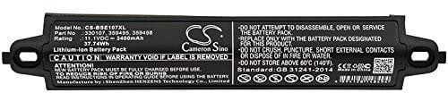 3400mAh 37.74Wh Battery Replacement for BOSE Soundlink, Soundlink 2, 3, II, SoundTouch 20 Wireless Bluetooth Speaker fit Part No. 330105, 330105A, 330107, 330107A, 359495, 359498, 404600, 404900