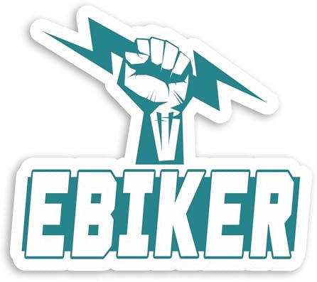 2 x 10 cm E-Biker Lightning Bolt Vinyl-Aufkleber – Blaugrün MTB Mountainbike Bolt Electric Aufkleber #70808