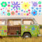 90 PCS Autoaufkleber,Blume Auto Aufkleber Aufkleber,Blumen Auto Dekorationen Zubehör Car Sticker Deko Vinyl Wandaufkleber Fenster Aufkleber für Geländewagen Wohnmobil Karosserie Seitentür Kofferraum