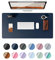 YSAGi Schreibtischunterlage 80x40cm, Premium Leder Mauspad XXL, Rutschfeste Tischunterlage Schreibunterlage, Multifunktionales Office Mousepad Schreibtisch Zubehör für Büro & Homeoffice (Dunkelblau)