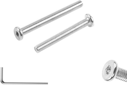 SpzcdZa Lot de 15 vis à tête plate hexagonale M6 x 70 mm pour lit de bébé, lit superposé, meubles, acier au carbone, filetage partiel, oxyde noir (avec clé hexagonale)