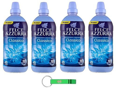 Felce Azzurra Ammorbidente Concentrato Classico - Ammorbidente Concentrato - 45 lavaggi - 900ml + Portachiavi Beni Culinari