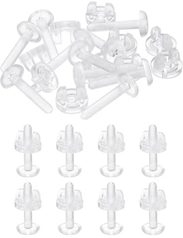PATIKIL 30mm Vis Chicago, 10 ensembles de vis de reliure en plastique Chicago pour présentoir acrylique, albums photo de scrapbooking, transparent