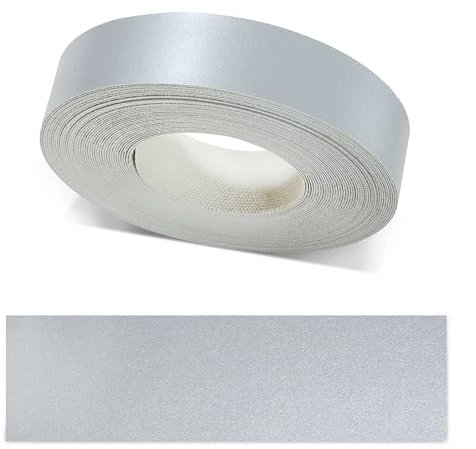 ben+camilla.com Kantenumleimer zum Aufbügeln | Edelstahl Metallic 22 mm x 5 m Rolle (glatt silber metallisch) | Premium Qualität für professionelle Ergebnisse | Kantenschutz