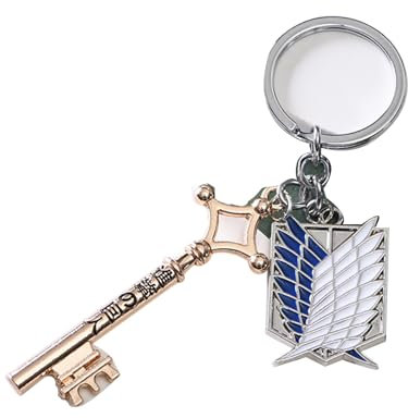 Attack on Titan Praktischer Schlüsselanhänger Anime Schlüsselanhänger Personalisierter Anhänger für Haus und Autoschlüssel Rucksack Tasche Anhänger Damen Männer Teenager
