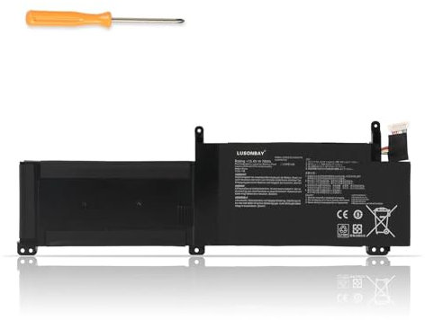 LUSONBAY C41N1716 Laptop Battery Replacement for ASUS ROG Strix GL703GS S7BS S7BS8750 GL703GM Scar Edition GL703GM-NS73 GL703GS-DS74 0B200-02770000 4ICP4/59/134 15.4V 76Wh/4940mAh