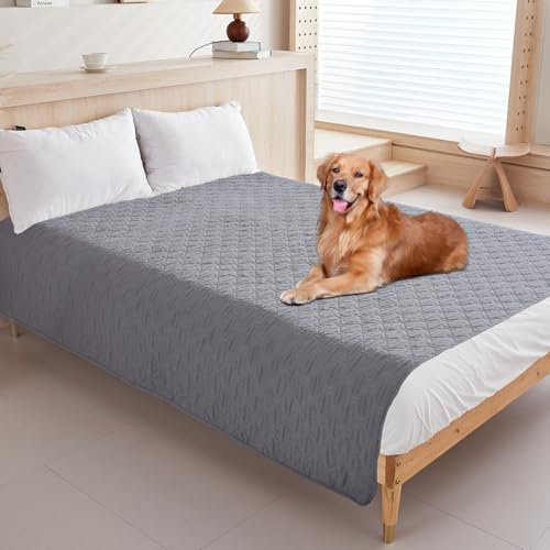 Zhufas Manta Perro, Manta para Perros, 170 x 200 cm, Alfombra para Mascotas para Perros, Gatos, Protección de Cama y sofá - Manta para Perros Grandes, Gris