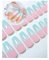Flexies, Salon Quality Press On Nails (Blue/Pink Ombre, Long)