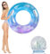 OdiuK Schwimmring Erwachsene Aufblasbare Pailletten Schwimmreifen Mit Griff, Sommer Groß Schwimmenring&Wasserball Dauerhafter Floating Ring, Luftmatratze Ring für Schwimmbad Strand Partys 90CM+40CM