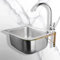 YCBTPS Mural Éviers De Cuisine, Évier INOX avec Robinet, Évier À Une Cuve Évier De Camping avec Robinet, Lavabo Portable pour Garage, Atelier, Buanderie(37 * 31cm(15 * 13in))