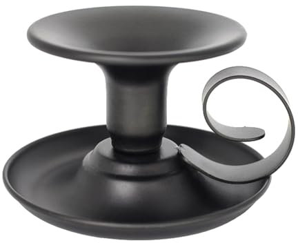 Scented Candles Multipack Candlestick Metal Painting Tea Cup Vintage Handheld Candle Cup Small Candle Black Jar (Black, One Size)