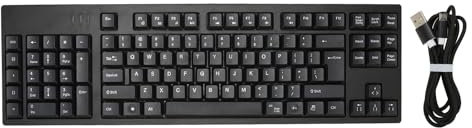 Ergonomic Left Handed Keyboard, 109 Keys Micro USB Ergonomic Layout Plug and Play Office Keyboard for Business Accounting Designer