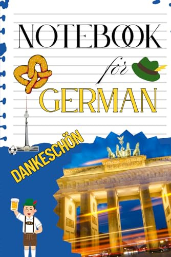 Notebook for German: 120 Lined Pages, 6x9