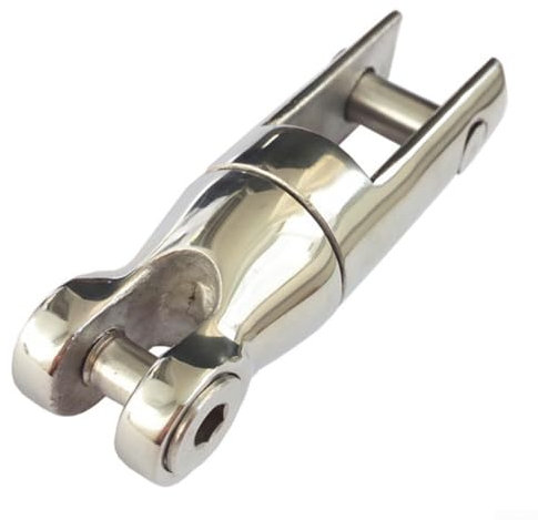Conector de grillete giratorio de cadena de anclaje, conector giratorio marino de acero inoxidable para navegar, pescar o atracar (6-8 mm)