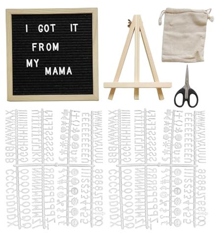 Tafel Mit Wechselbaren Buchstaben | Nachrichten Tafel - 25x25cm Interaktives Filz-Brett Für Gastronomie Schule Event Hochzeit Kinderzimmer Geburtstag Café Weihnachten