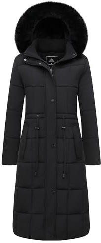 GOLDLADIES Women's Winter Coat Long Waterproof Parka - Warm Snow Jacket for Women, Windproof Winter Jacket with Hood, Heavy Duty Cold Weather Outerwear