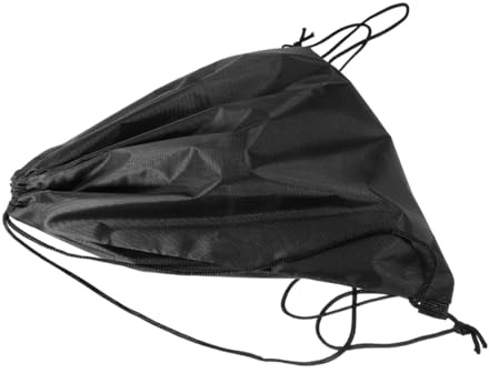 INOOMP Schwarze Helmtasche mit Kordelzug aus Oxford für Schule und Sport