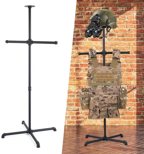 WANLZJ Body Armor Stand - Heavy Duty Steel Tactical Gear Stand for Tactical Vest Helmet Belt Display and Storage, Tactical Vest Hanger for Police and Duty Gear Rack