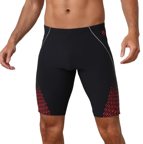 iSLASISIA Maillot de Bain Homme Jammer Natation Long Compétition Maillot de Bain à Séchage Rapide pour Piscine Plage